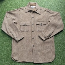 Vintage Woolrich Flannel Shirt Jacket Men M Tweed Plaid Heavy 60s 70s Wool