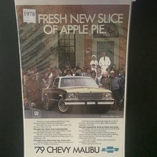 Vintage 1978 Chevrolet Chevy Malibu New Slice Of Apple Pie Ad Advertisement