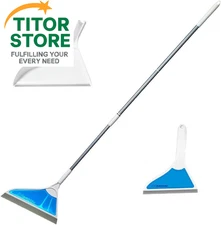 Helio Air Broom 3 Piece Kit All Surface Sweeper and Squeegee for Wet White 