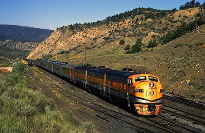 DRGW 5771 w Rio Grande Zephyr East at Gilluly, Jul 1974 8 x 10 Photo