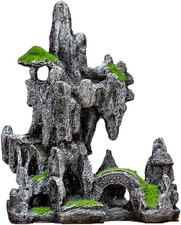 Aquarium Mountain View Ornaments, Large Fish Tank Rock Landscaping Decorations,