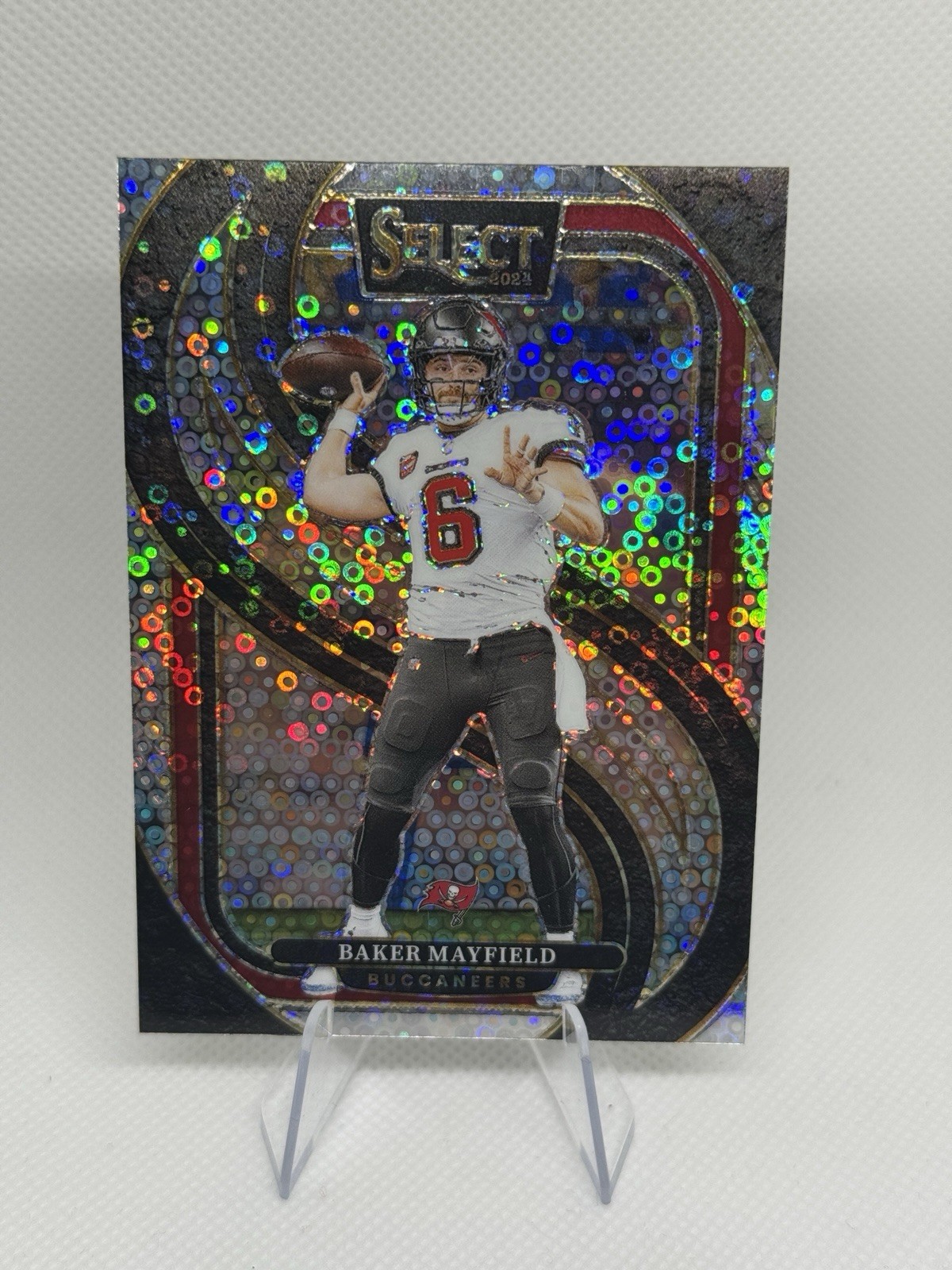 2024 Panini Select - Baker Mayfield - Premier Level #108 Disco Prizm Buccaneers