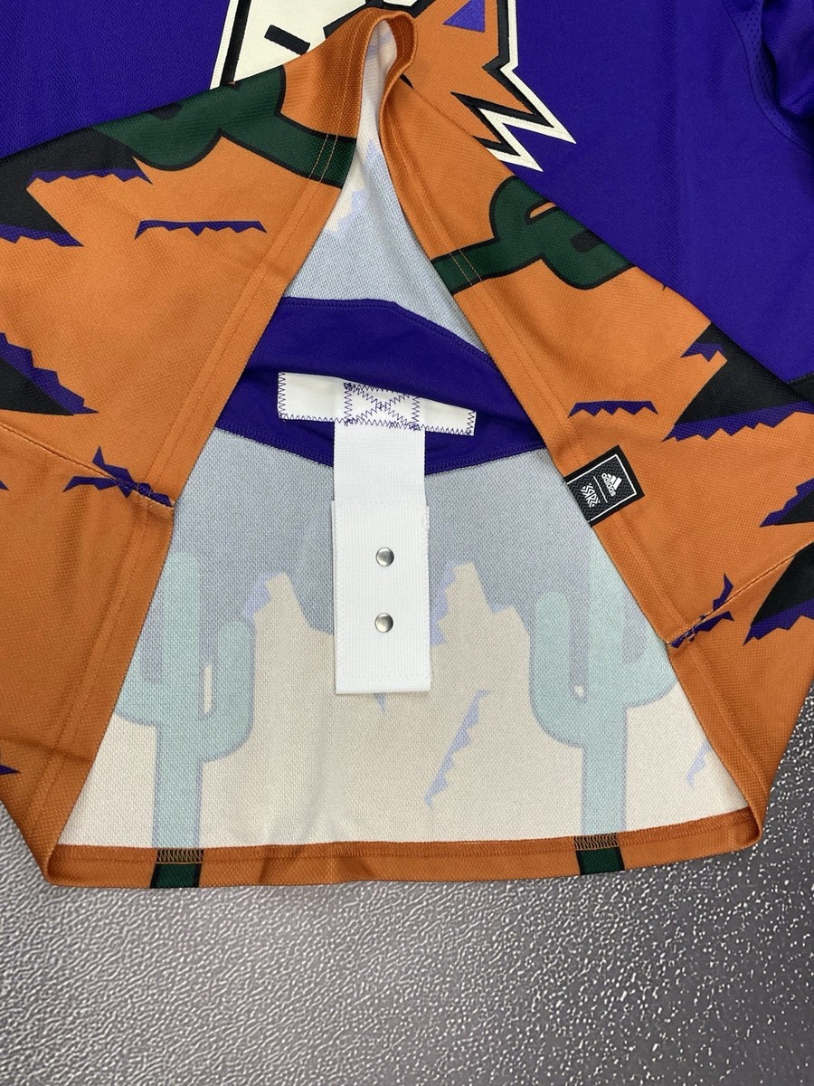 Authentic Adidas NHL Arizona Coyotes Purple Jersey Size 56 Oliver