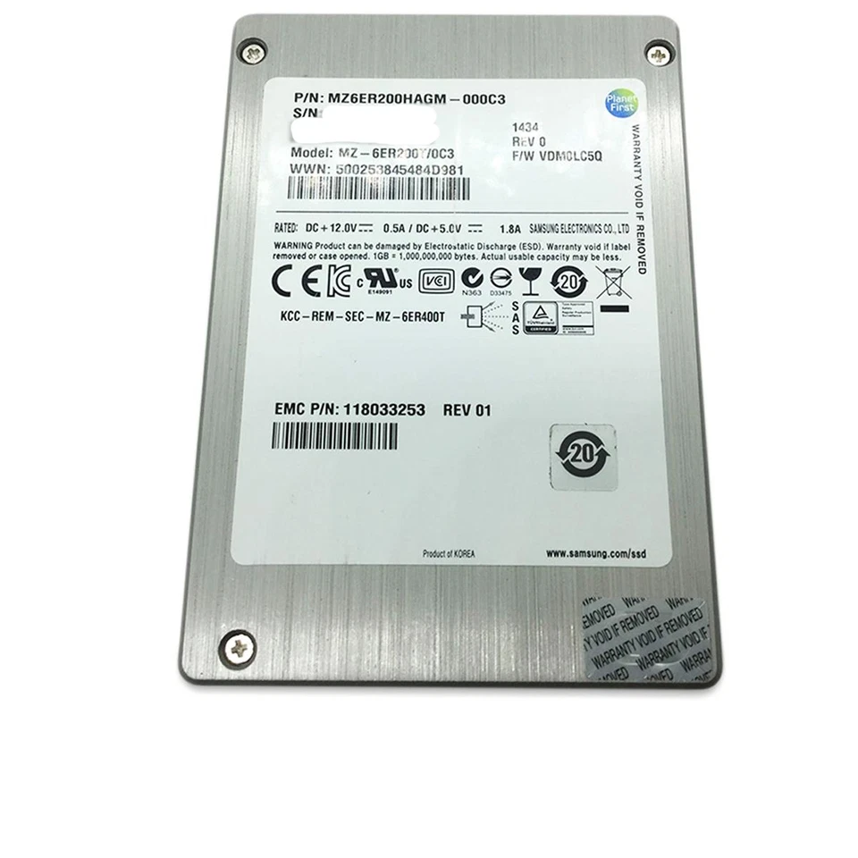 200GB SAS Samsung 2.5" SFF Enterprise Solid State Drive 6Gbps SM1625 SSD - Image 4 of 4