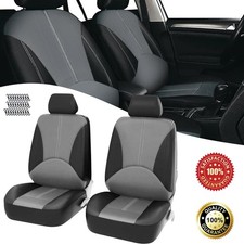 2pcs Front Full Set Seat Covers Leather Cushion Protectors Leftright For Nissan