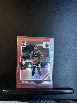 Tyrique Jones 2024-25 Donruss EuroLeague #117 Optic Red #/99