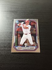 Aidan Miller Chrome Prospect Rookie RC 2026 Bowman Card #BCP-49 Phillies. rookie card picture