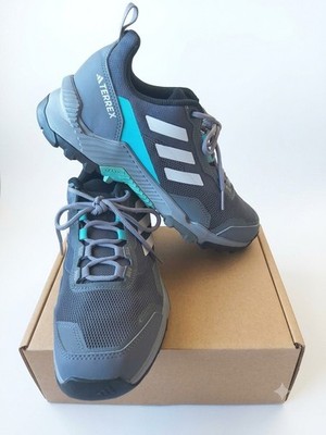 adidas Terrex Men s Gray/Teal Low Top Lace-Up Trail Hiking Sneakers Size 7