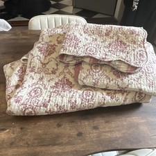 Paisley Quilted Quilt Set, Queen, Beige Pink Bedroom Bedspread Set