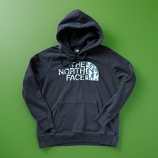 The North Face Women's Leopard Print Logo Hoodie Black Size M Sweatshirt Camo