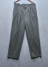 Dockers Men Pants 36X32 Olive Chino Twill Pleated Button 32" Inseam Y2K NWT