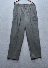 Dockers Men Pants 36X32 Olive Chino Twill Pleated Button 32" Inseam Y2K NWT