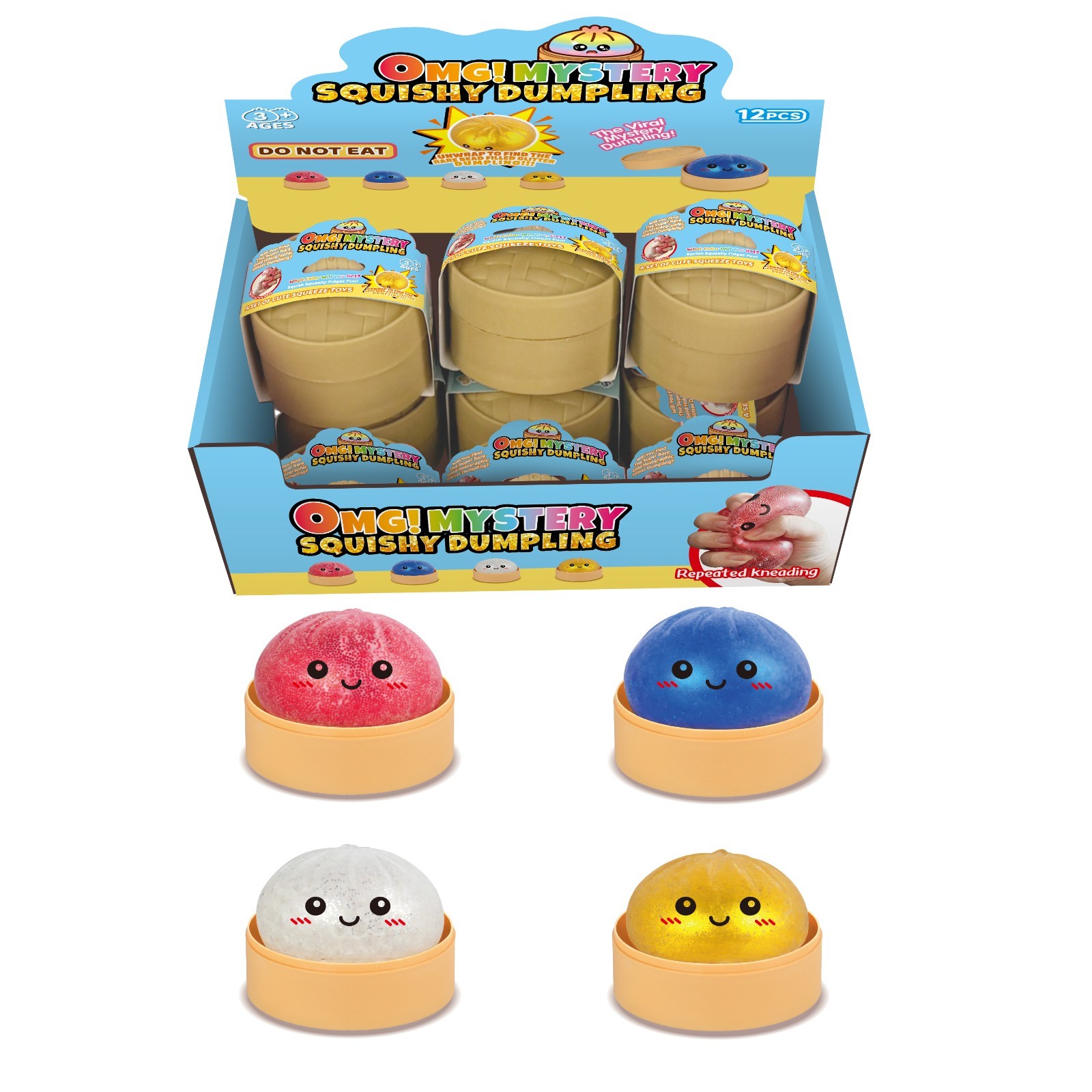 Squishy Dumpling OMG Mystery Bead Filled Glitter Dumpling 8.5cm Blind Box