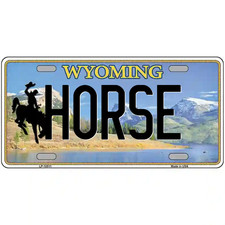 Horse Wyoming Metal Sign