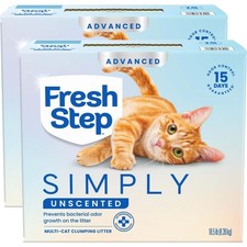 Advanced Simply Unscented Clumping Litter, Unscented Cat Litter Fights Odor on