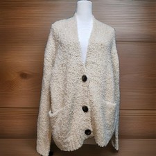 Universal Thread Women's Cable Knit Long Sleeve Cardigan Sweater Sz S Cream NWT