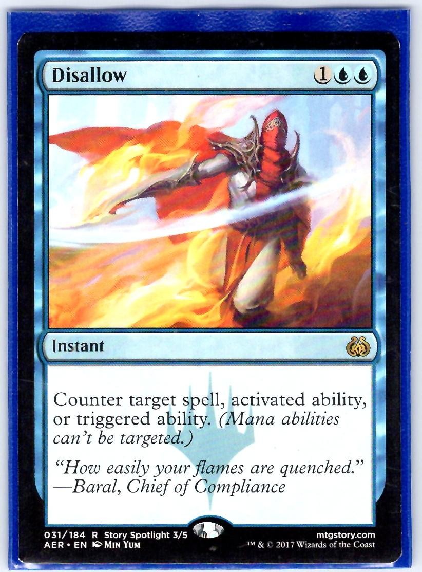 Disallow 31 R Aether Revolt MTG LP