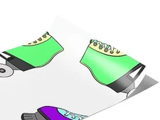 Rwraps Roller Skating Derby Girl Gloss Vinyl Film Wrap 59in x 6in Vinyl Vehicle