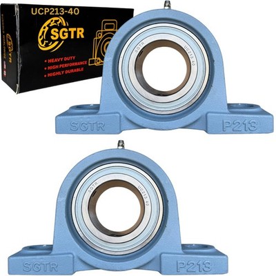 (2 Pack) Premium Heavy Duty UCP213-40 Pillow Block Bearing, 2 1/2 inch Bore