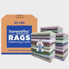 New Colored Terry Towel Rags 50 LB Box - Bulk Industrial Cleaning Shop Rags