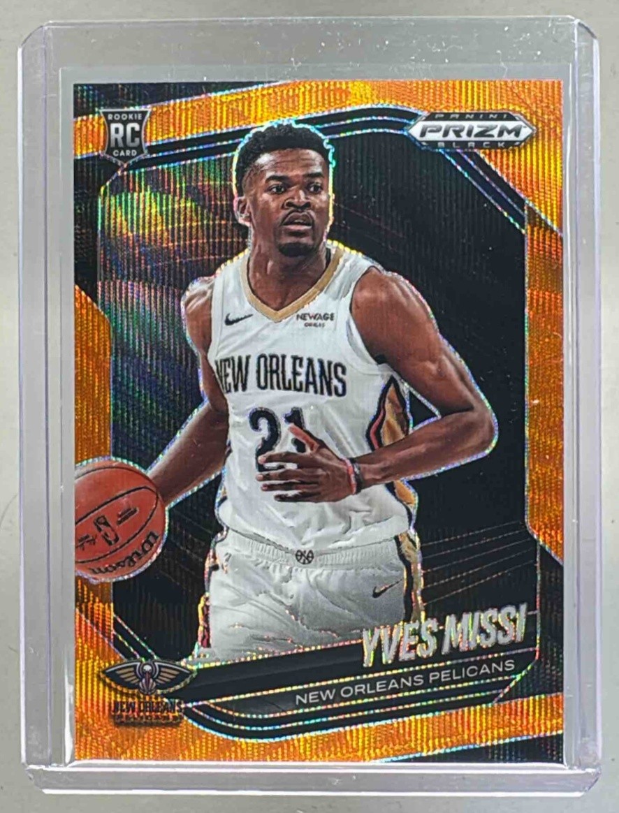 Yves Missi 2024 Panini Prizm Black #3 Orange Wave Rookie RC /60