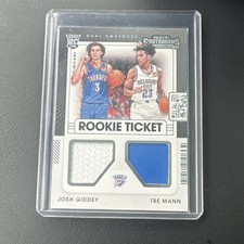 2021-22 Panini Contenders Josh Giddey Tre Mann #RT2-OKC Thunder Rookie