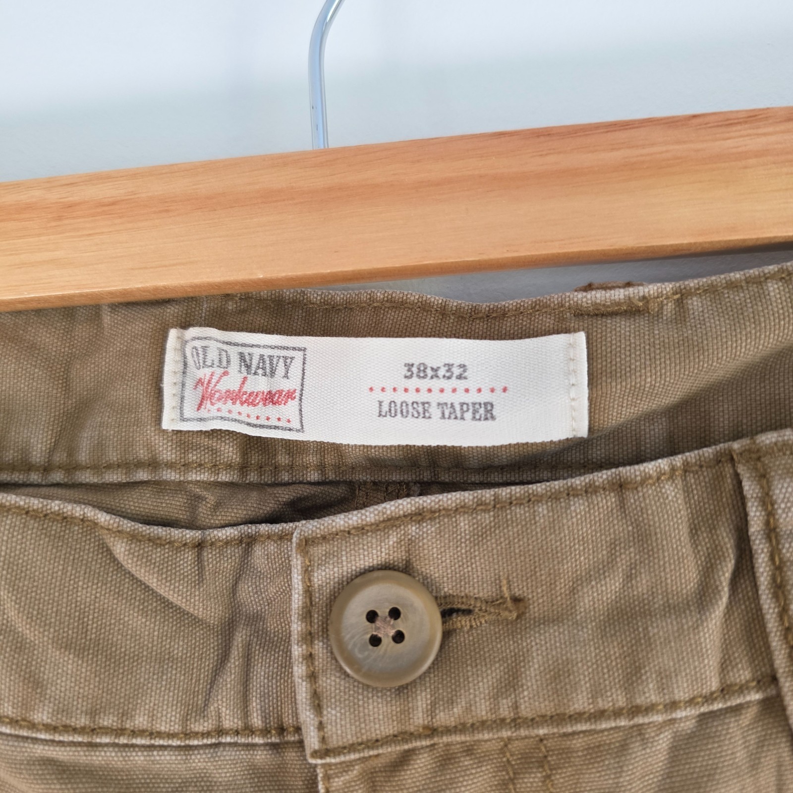 Old Navy Loose Taper Carpenter Trousers W38 L29 Brown Workwear Utility Gorpcore image 6