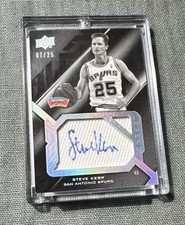 2008-09 UD Black Steve Kerr Spurs Legend Jersey Game Used Auto #7/25!