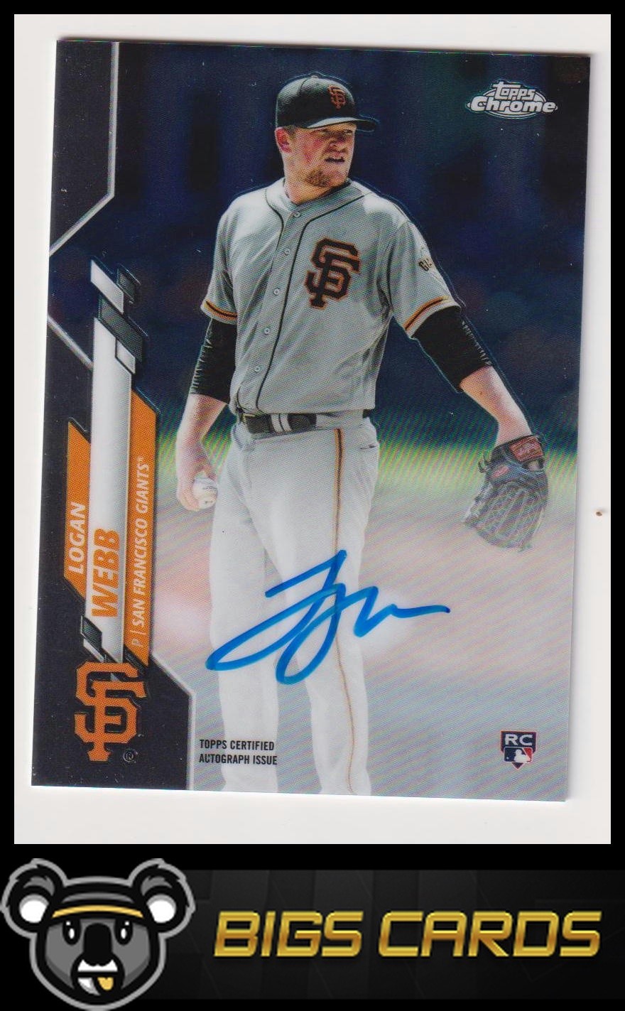 2020 Topps Chrome #RA-LW Logan Webb Rookie Autographs