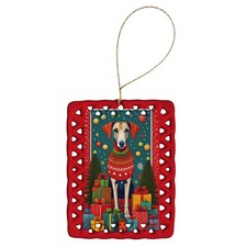 Basenji Holiday Christmas Dog Porcelain Ornament