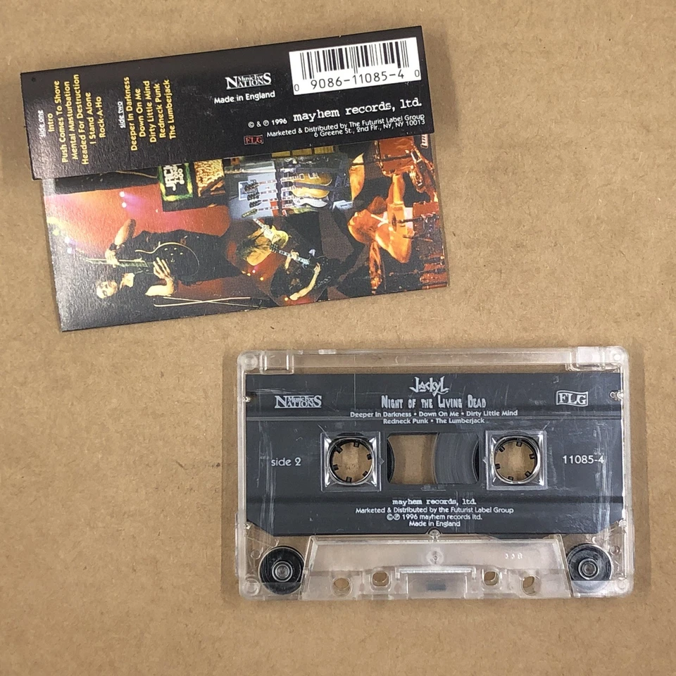 JACKYL Cassette Tape 90s Metal Glam NIGHT OF THE LIVING DEAD UK RELEASE Foto 3 de 4