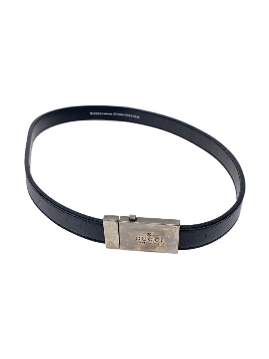 GUCCI Leather Belt, Black, Plain, Women's, 037, 2194, 1230, 5, 75, 30