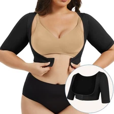 Women's Upper Arm Shaper Compression Sleeves Post Surgery Shapewear Tops Slimmer