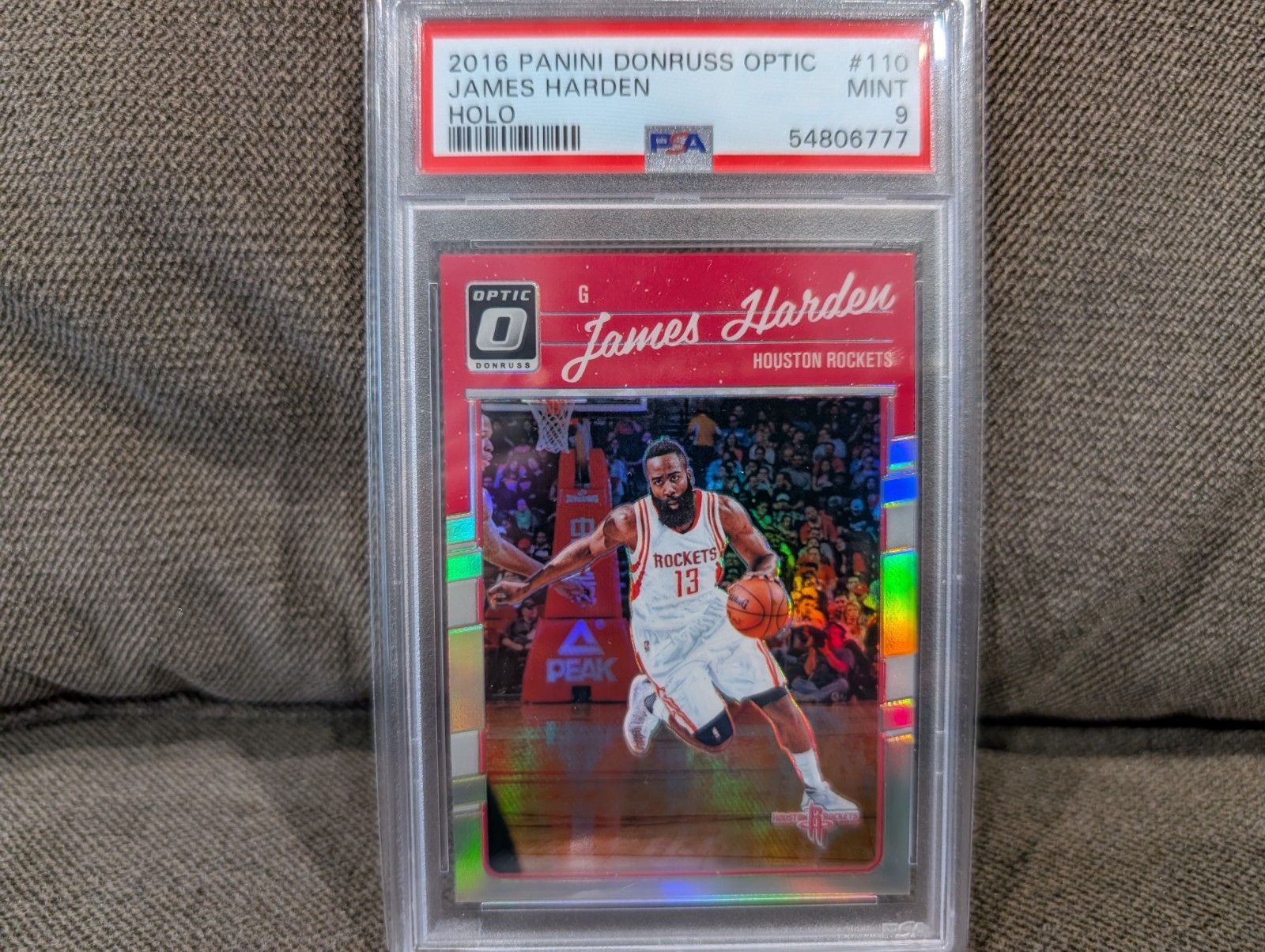 2016 OPTIC JAMES HARDEN SILVER HOLO PRIZM REFRACTOR 1ST YR ROCKETS LOW POP