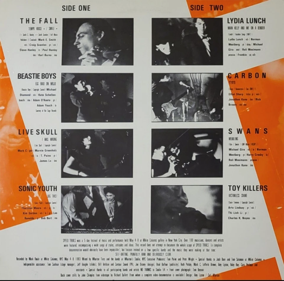 SPEED TRIALS 1986 ORIG. Vinyl LP The Fall Beastie Boys Swans Sonic Youth EX Rare Foto 2 de 2