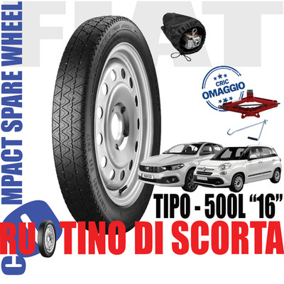 Space Saver Spare Wheel 16'' For Fiat Tipo/500L With Jack And Pouch Eco Linea