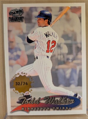 1999 Pacific Paramount OPENING DAY #139 Todd Walker Twins RARE PARALLEL /74