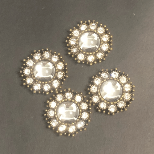 round rhinestone bracelet beads set of 4 jewelry making crafts crafting ...