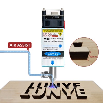 40W/80W Laser Module Air Assist For DIY CNC Router Engraver Machine Tool