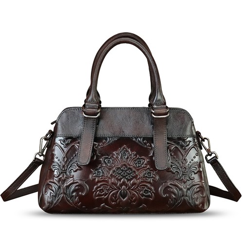 Purses and Handbags Women Genuine Leather Vintage Satchel Crossbody Shoulder Bag - Picture 13 of 16