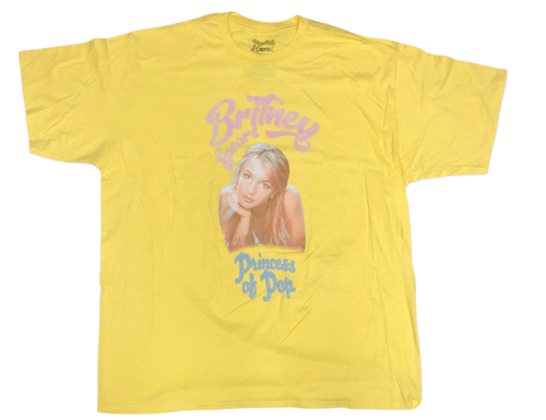 Britney Spears "Princess Of Pop" Men's Short Sleeve T-Shirt 2X Yellow