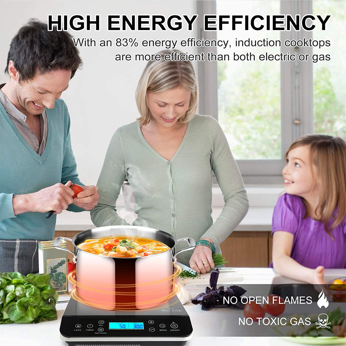 Portable Induction Cooktop,Countertop Burner Induction Hot Plate with LCD  Sensor | eBay