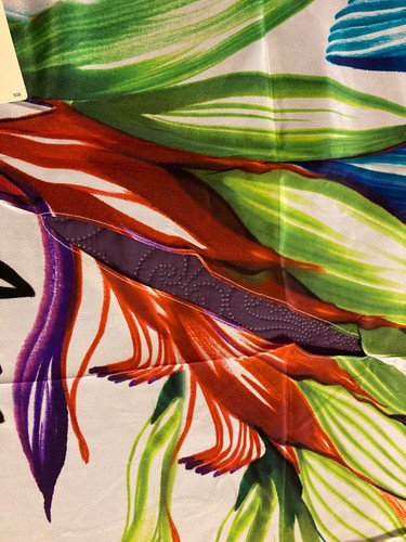 NWT GOTTEX 100% Silk Cover-up Pareo with Arm Holes One Size 50"x52" Multi $198 - Picture 10 of 11