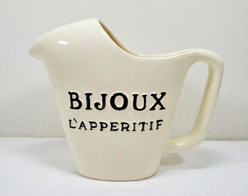 Restoration Hardware French Cafe Pitcher Bijoux L'Apperitif 7" Off White