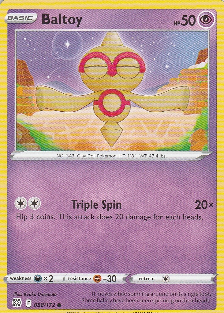 Baltoy 58/172 Pokemon Brilliant Stars