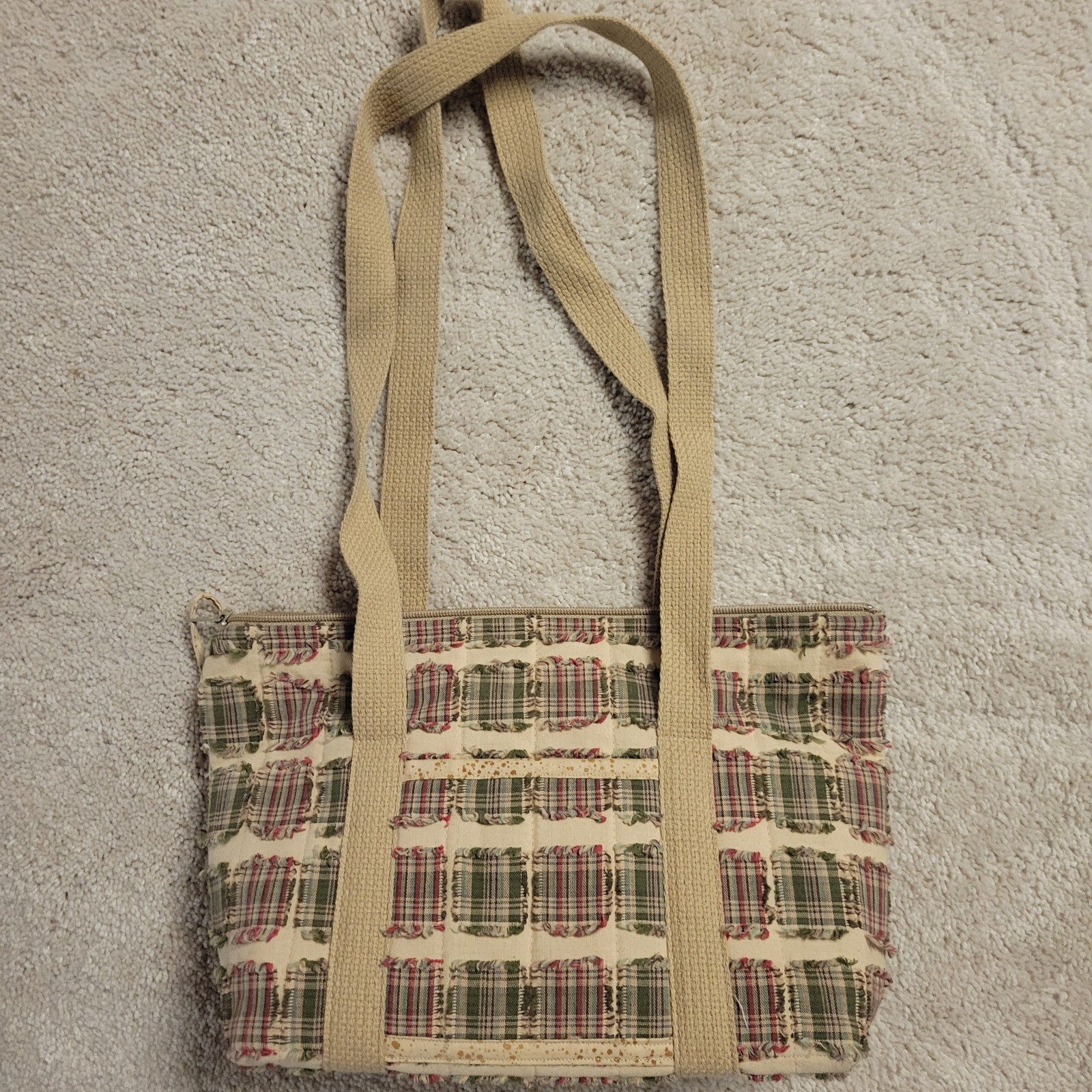 Fabric Quilted Patchwork Handbag/ ShoulderBag  Fa… - image 3