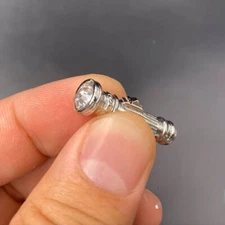 1/6 Scale Solider Vintage Metal Flashlight Model for 12"Action Figure Prop Scene