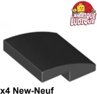 Lego 4X Curved Slope 2X2 Black 15068 New