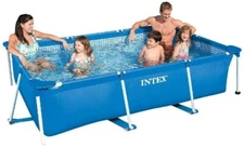 Intex 86" x 23" Rectangular Frame Above Ground Outdoor Swimming Pool NEW