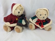 Russ Bears From the Past Plush Lot of 2 6 Inch Winter Clothes Stuffed Animal Toy